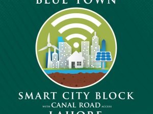 Blue Town with Smart City Features