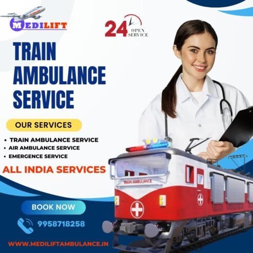 Medilift Train Ambulance in Pune put up tools for patients