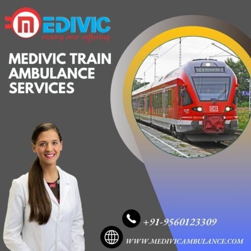 Patients Are Moved Medivic Aviation Train Ambulance Service in Delhi