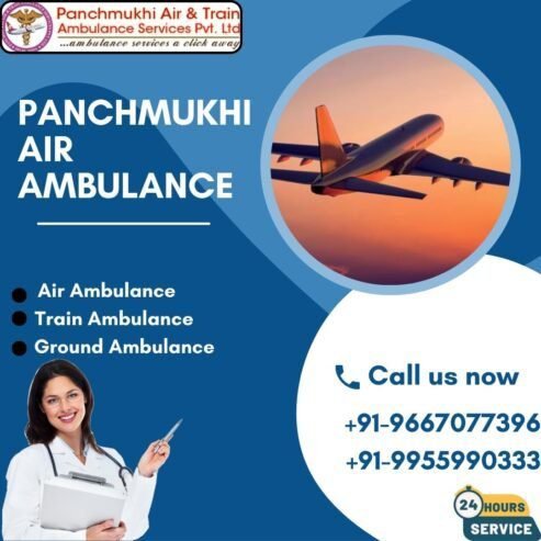 With Medical Care Select Panchmukhi Air Ambulance Services in Varanasi