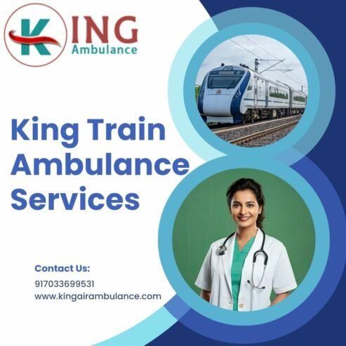 King Train Ambulance Service in Ranchi installed equipment seats