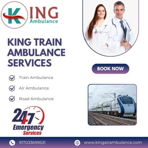 Book King Train Ambulance Service in Nagpur for Bed-to-Bed Service