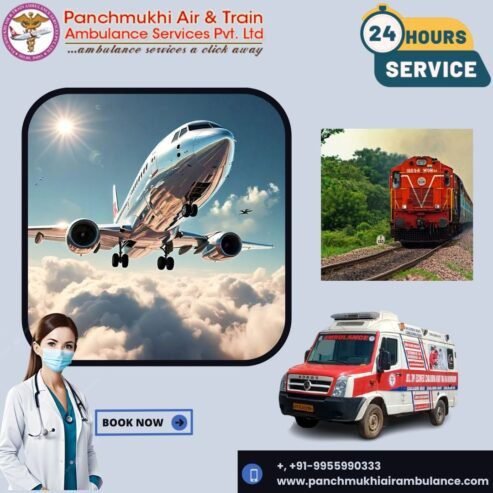 Obtain Panchmukhi Air Ambulance Services in Raipur with Modern Medical