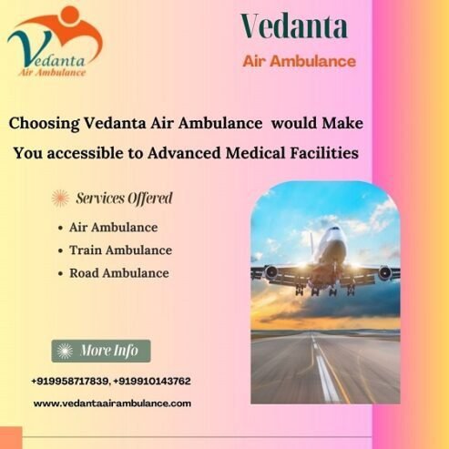 Hire Vedanta Air Ambulance Service in Jamshedpur with Medical Care