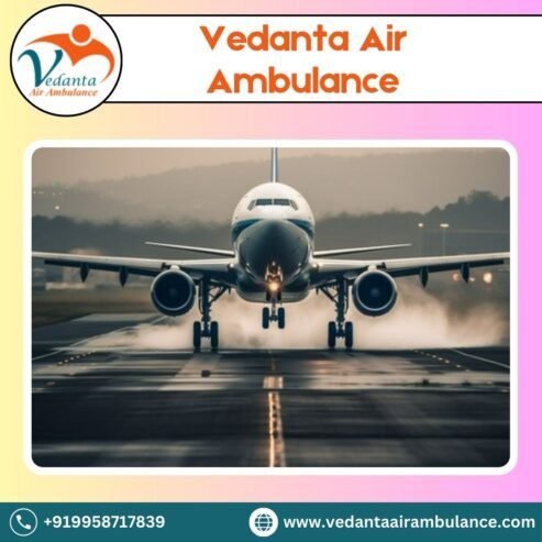 Vedanta Air Ambulance from Varanasi with Life-Saving Medical Tools