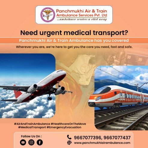 With Medical Get Panchmukhi Air Ambulance Services in Jamshedpur