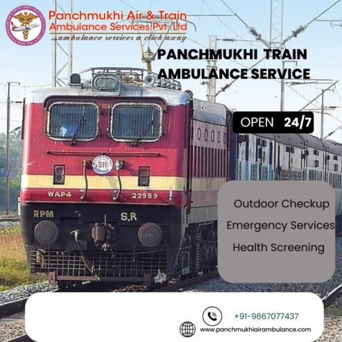 Patients are relocated seamlessly Panchmukhi Train Ambulance Service