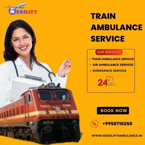 For Stress-Free and Comfortable service Book Medilift Train Ambulance