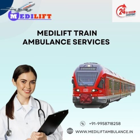 Medilift Train Ambulance Service in Gorakhpur uses ICU Train to Trans