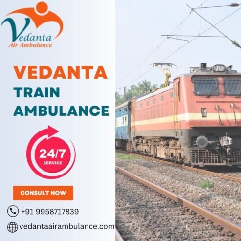 24/7 Emergency Train Ambulance Service in Malda Town by Vedanta