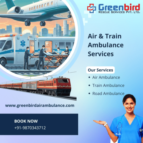 Best Greenbird Air and Train Ambulance Services in Raipur