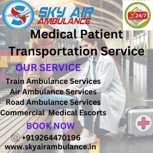 Choose Sky Train Ambulance in Delhi to Get Maximum Care during the