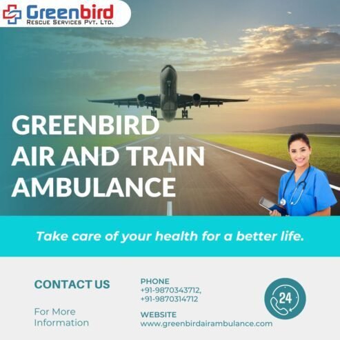 Get Life-supported Greenbird Air and Train Ambulance Services in Rewa