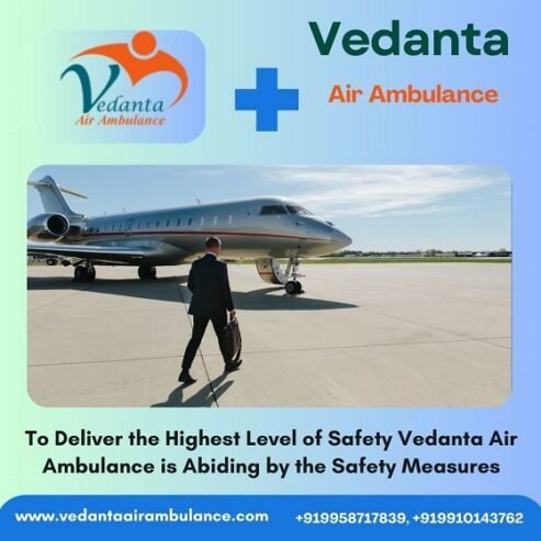 Hire Vedanta Air Ambulance Service in Indore with Top-level Ventilator