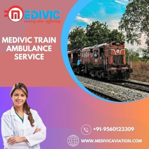 Medivic Aviation Train Ambulance Service in Kolkata provides transport