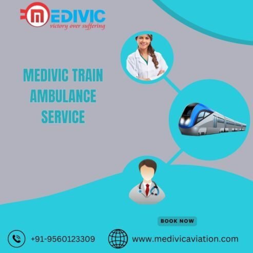 Book Safest Medivic aviation Train Ambulance Service in Raipur