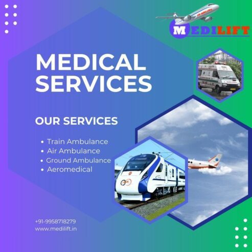 Medilift Train Ambulance Service in Bangalore takes you to the hospita