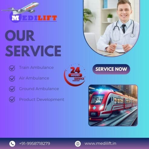 Get a safe and efficient shift with medilift Train Ambulance in Delhi