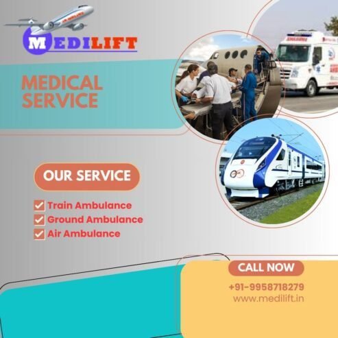 Trust Medilift Train Ambulance in Dibrugarh for Quick and Safe Patient