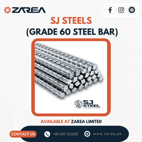 SJ Steels (Grade 60 Steel Bar) Now Available at Zarea Limited