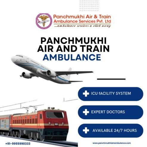 Hire Panchmukhi Air and Train Ambulance Services in Dimapur with ICU