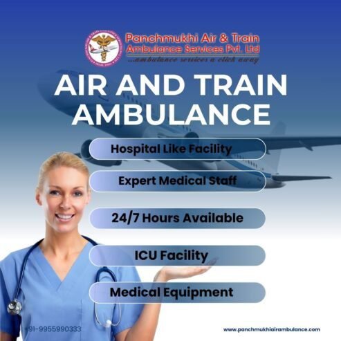 Air and Train Ambulance Services by Panchmukhi in Jammu