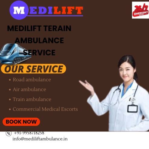 Medilift train ambulance service in Bangalore emergency medical transf