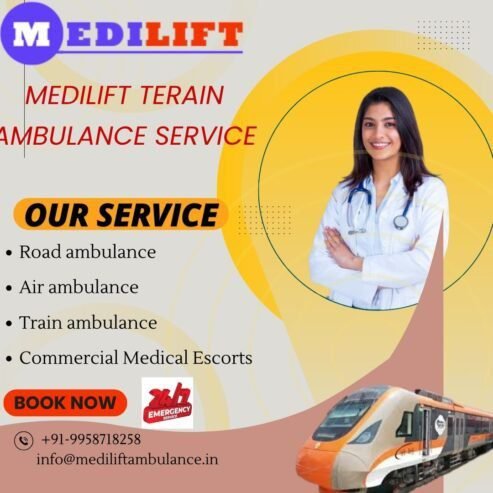 Medilift Train Ambulance Service in Dibrugarh transport patient servic