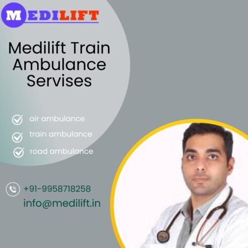 Medilift Train ambulance service in Jamshedpur during emergency provid