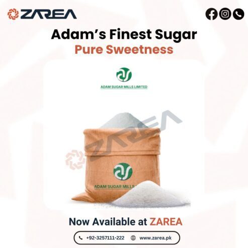 Adam – White Refined Sugar Available at Zarea Limited