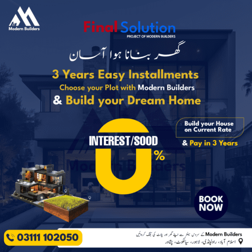 Apna Ghar Banaye Aur Behtareen Investment Karein – Modern Builders Ke