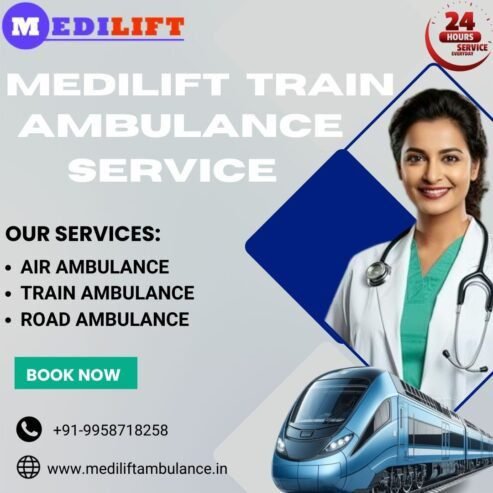 Medilift Train Ambulance Services’ contact is for safety.