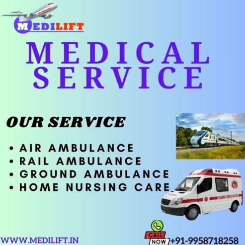 Medilift Train Ambulance Service in Patna Offers Proper Coordination