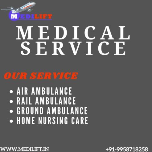 You can schedule the Medilift Train Ambulance Service in Guwahati