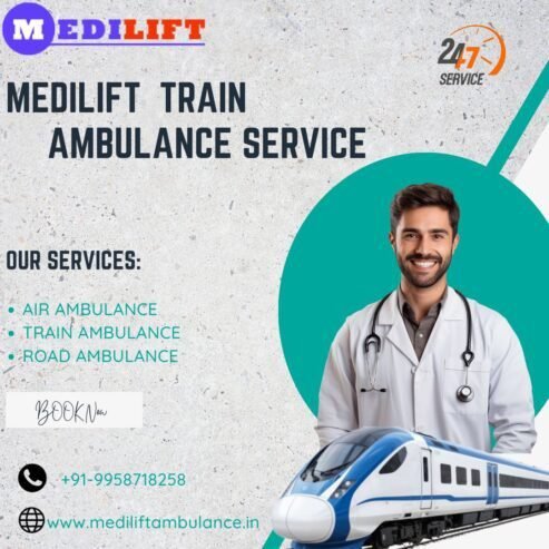 Medilift Train Ambulance takes patients in Lucknow with the best medic