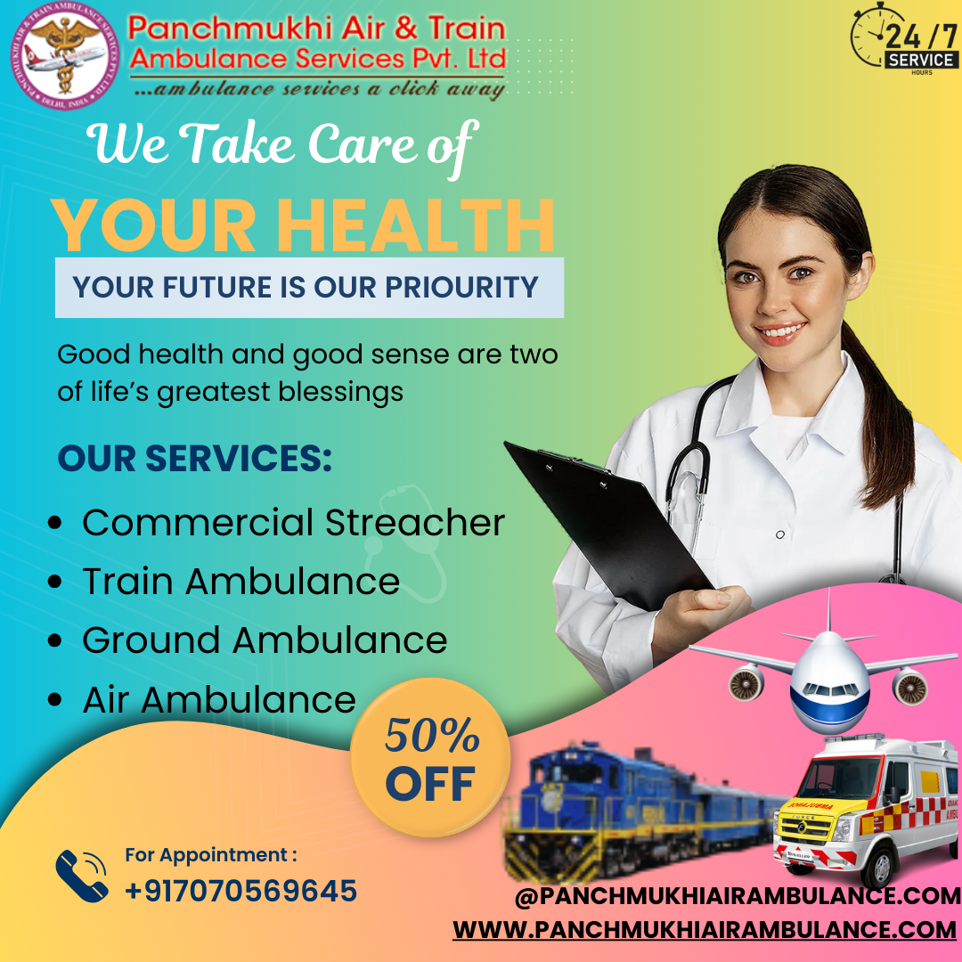 Panchmukhi Train Ambulance in Ranchi comprises a Professional Medical