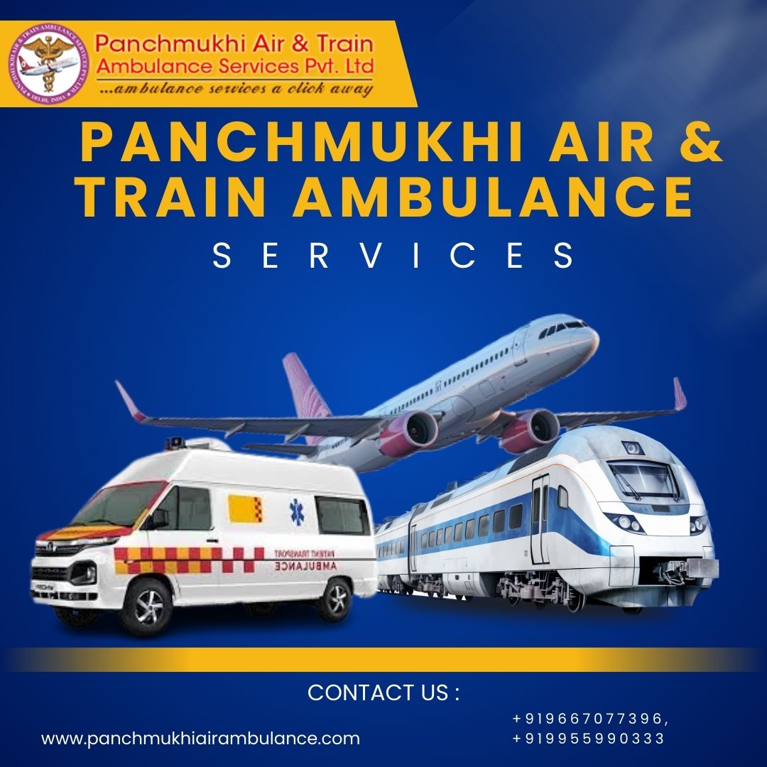 Get 24 Hours Panchmukhi Air and Train Ambulance Service in Delhi
