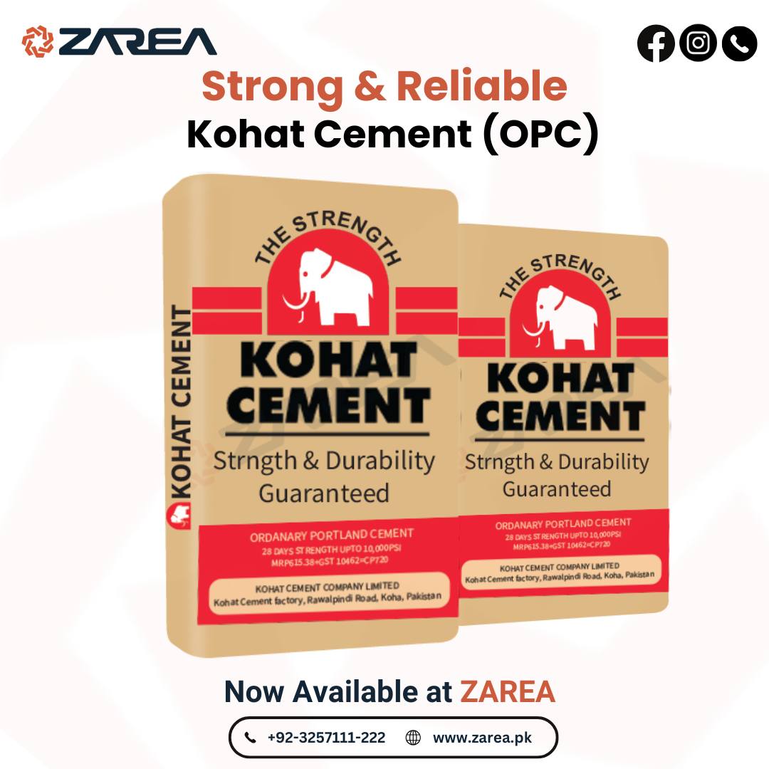 Kohat Cement (OPC) | Available at | Zarea Limited