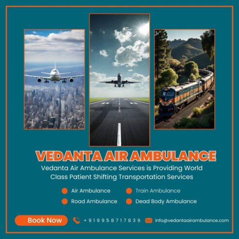 An Air Ambulance with Specialist Paramedics from Delhi through Vedanta