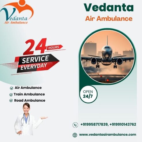 Vedanta Air Ambulance Service in Bhopal World-class Medical Facility