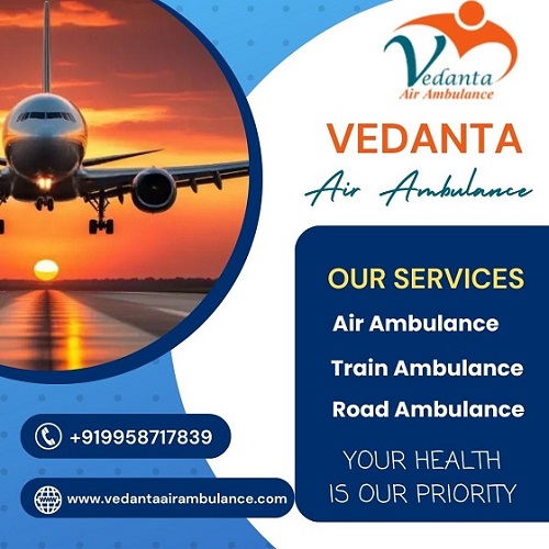 Book Top-class Vedanta Air Ambulance in Gwalior with Medical Tool