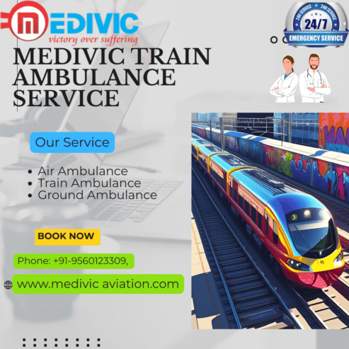 Medivic aviation Transit with Seriousness in Ranchi in its Train Ambul