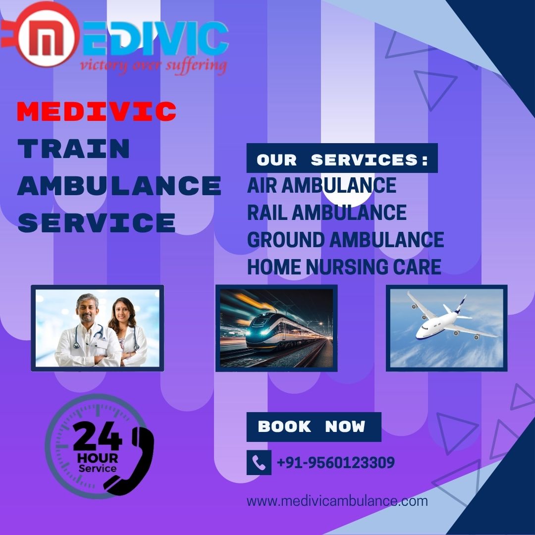 Contact Medivic Train Ambulance Service in Silchar to 24/7 Transfer