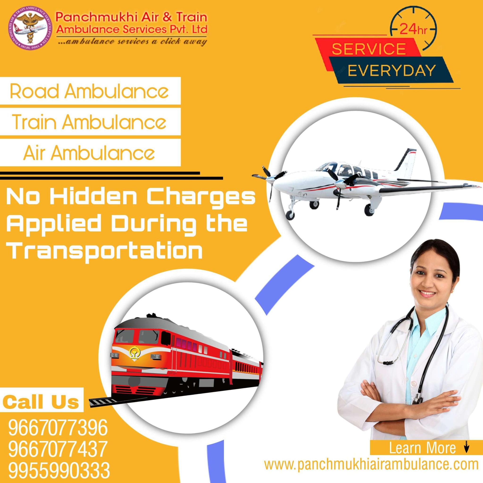 With Medical Facility Hire, Foremost Air Ambulance from Patna