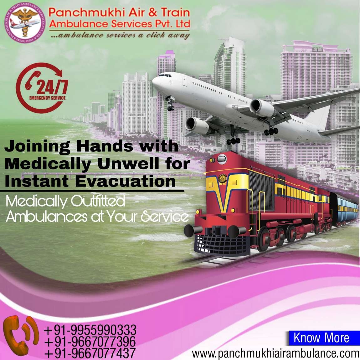 Take On Rent an Air Ambulance from Delhi by Panchmukhi
