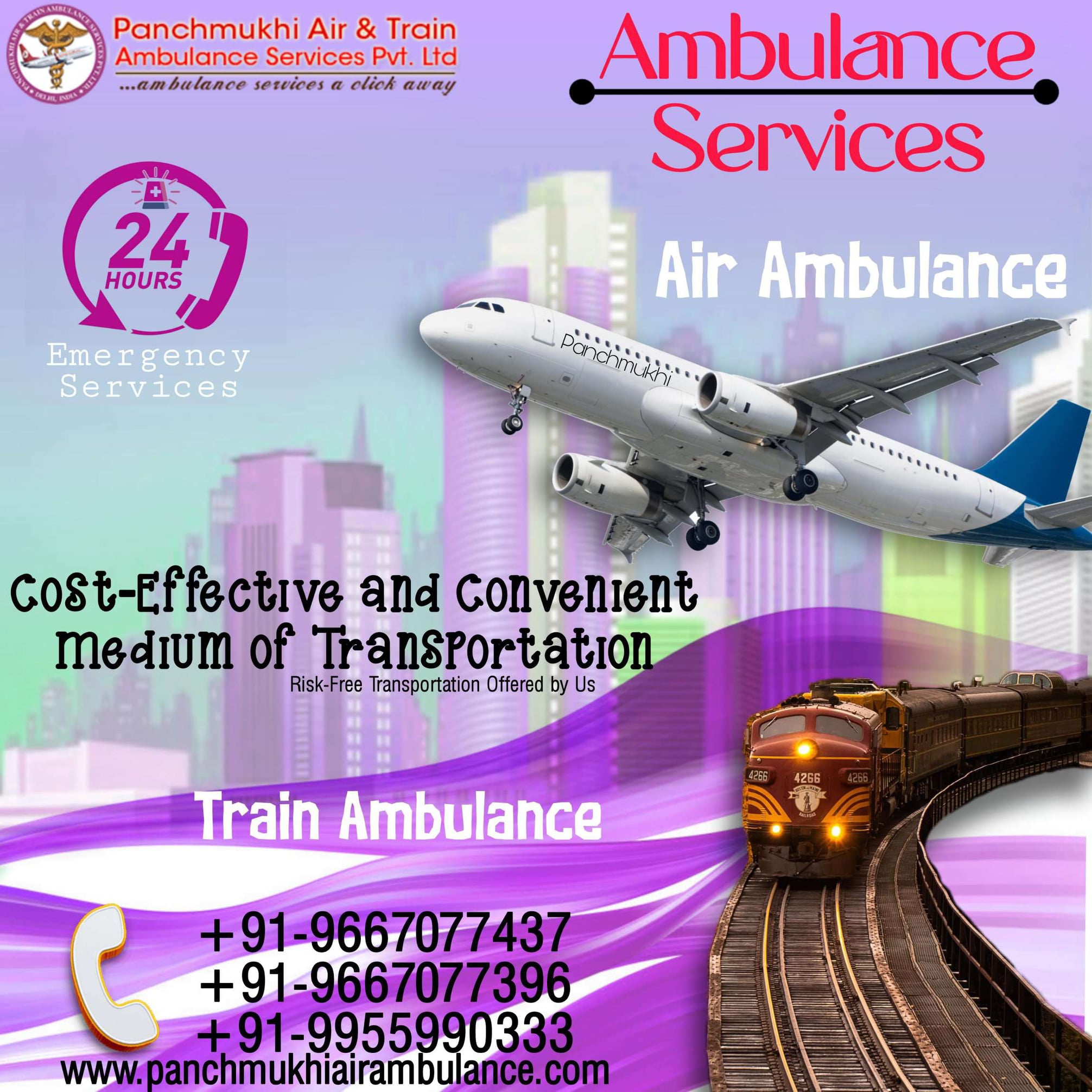 Get an Air Ambulance from Kolkata At a Reasonable Fare by Panchmukhi