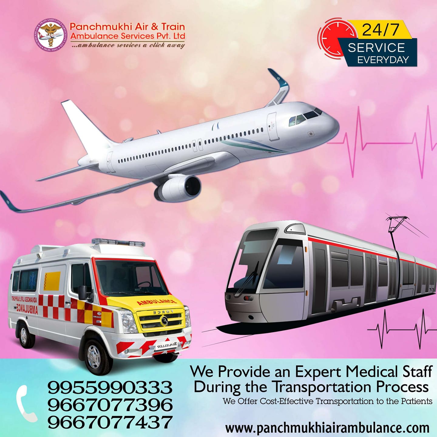 For Swift Relocation Take an Air Ambulance from Guwahati by Panchmukhi