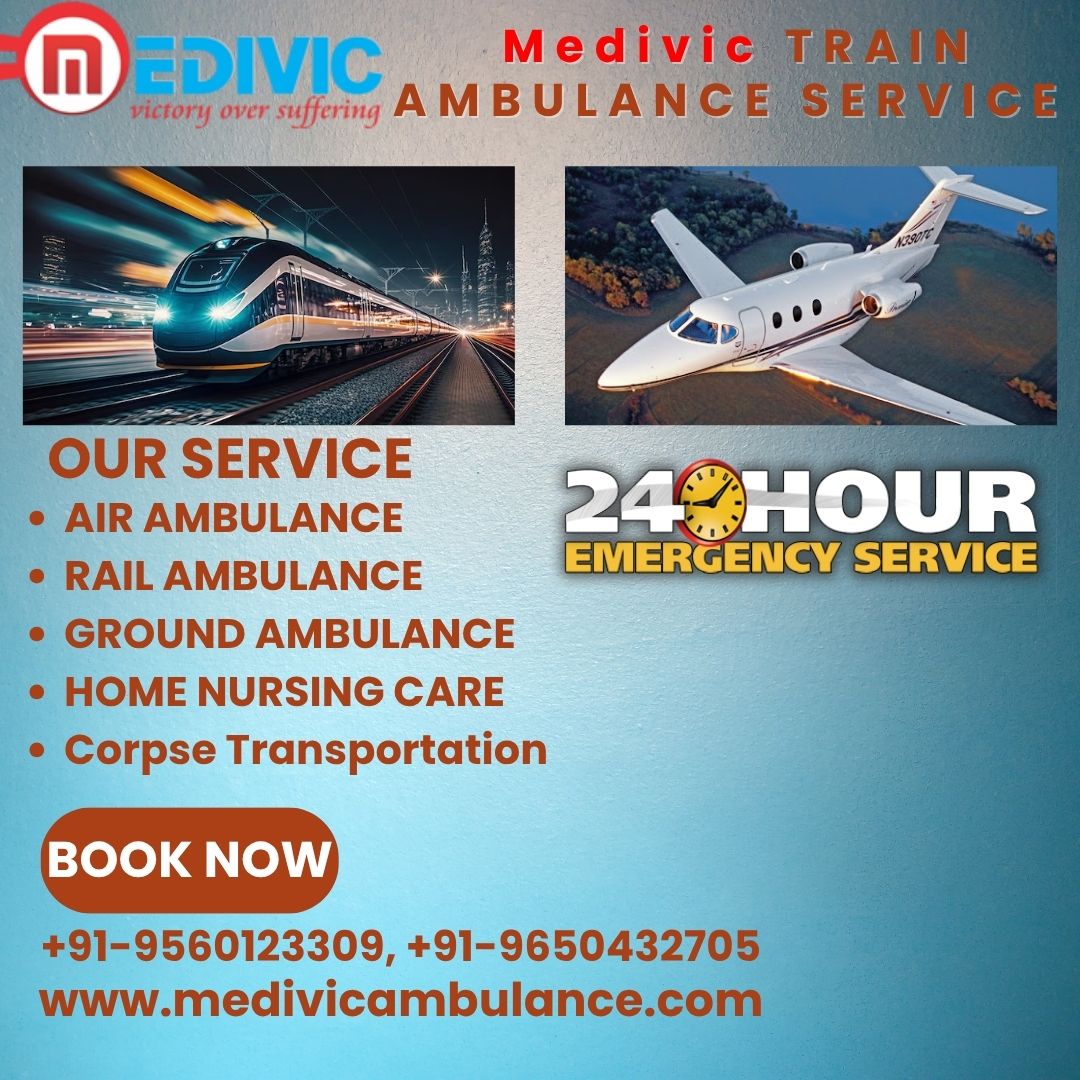 Contact Medivic Train Ambulance Service in Indore with Proper Medical