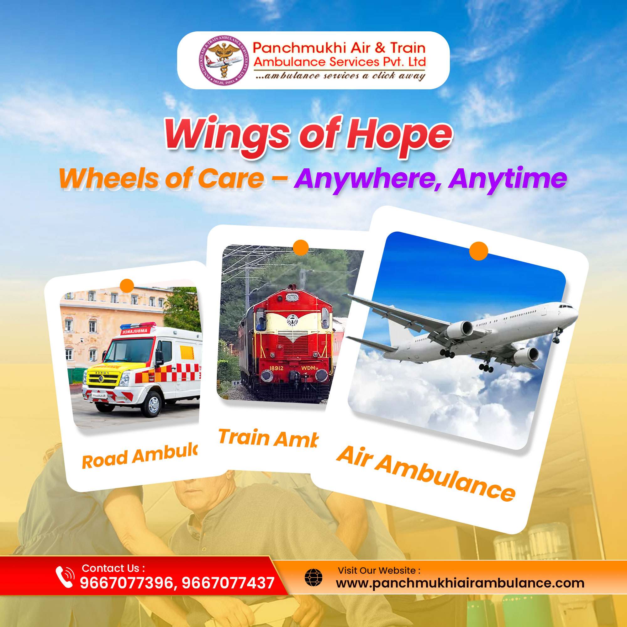 Transportation of Critical Patients via Air Ambulance Patna