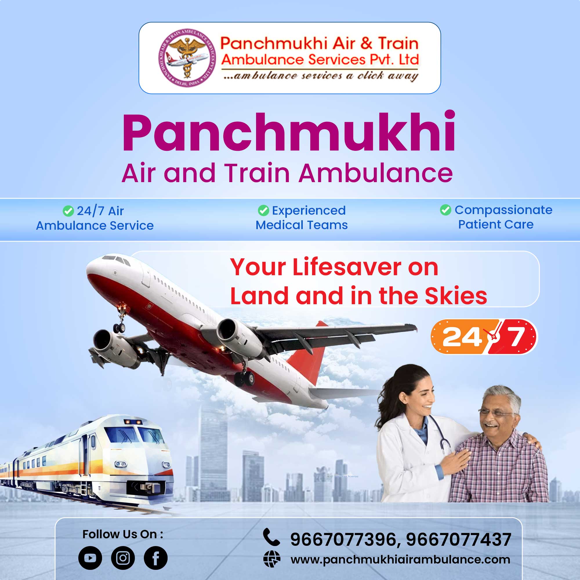 Now Go with Panchmukhi Life Care Air Ambulance in Bhopal